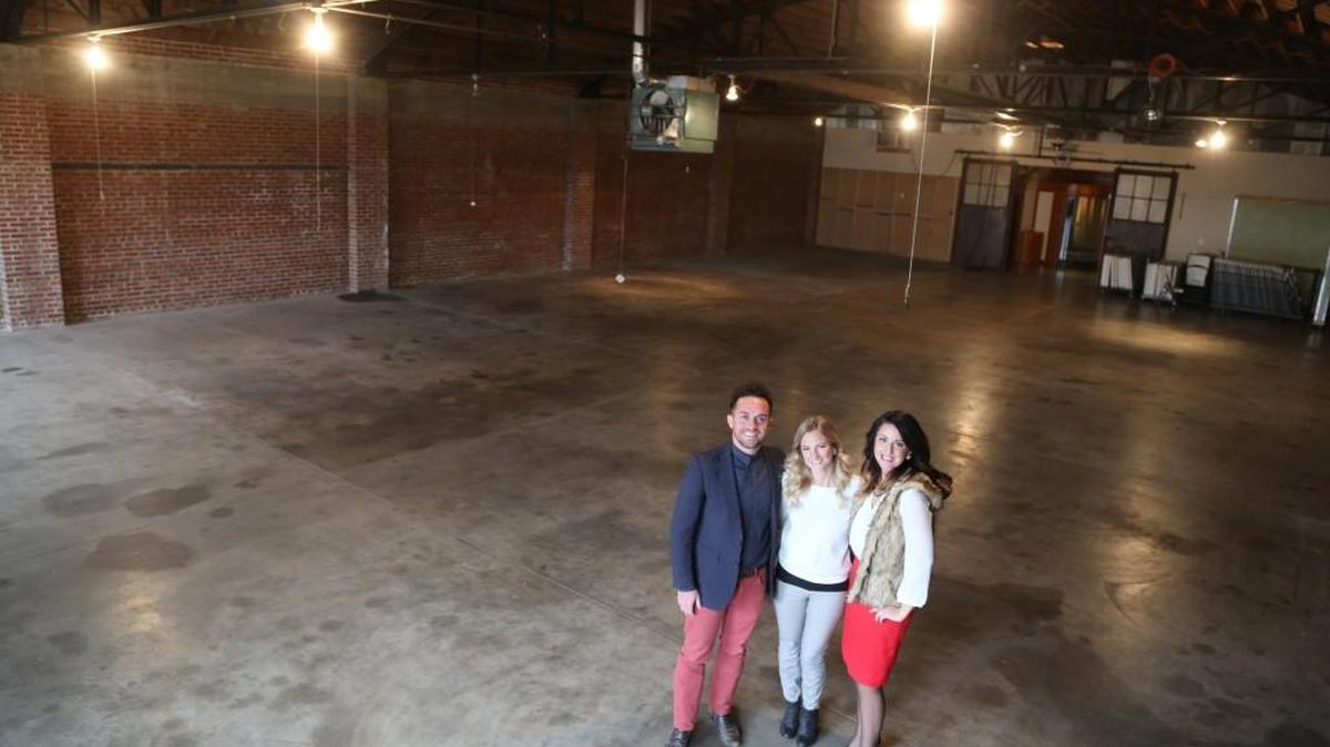 From left, Blake and Lauren Guthrie are opening an event venue at 508 S. Commerce in the old Go Away Garage space. Jessie Griffith will be director of operations. (Dec. 9, 2016)