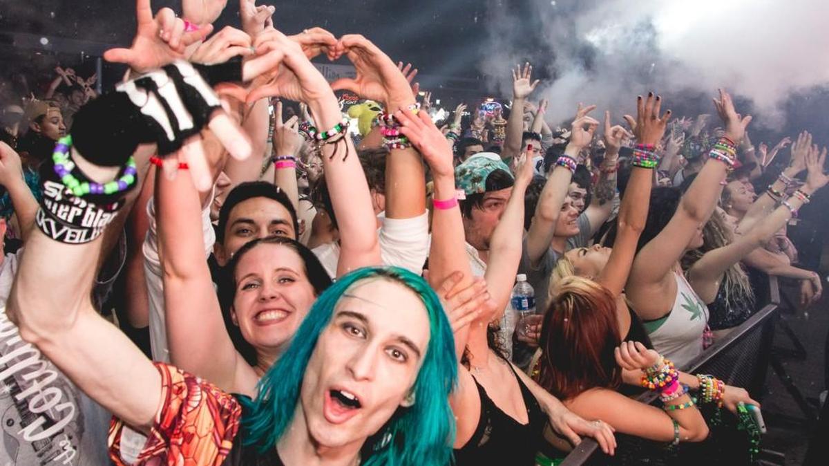 Crowds gathered for an EDM show by producer Excision last March at the Cotillion.
