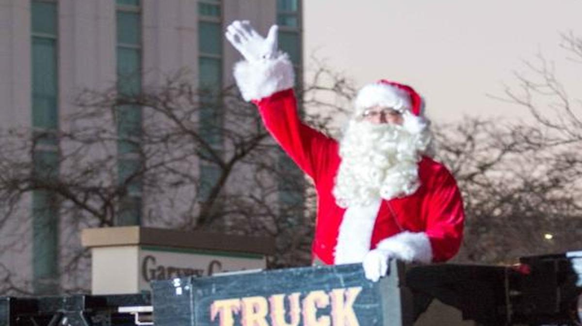 Santa makes an appearance to make sure everyone has been nice this year at the annual Christmas tree lighting at Century II.