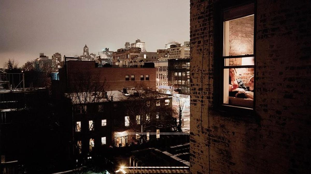 Out My Window, Brooklyn, Snow, 2007, an inket print by Gail Albert Halaban is on exhibit at the Wichita Art Museum. The Surveillance exhibit is on loan from the Nelson-Atkins Museum of Art, Kansas City, Missouri.