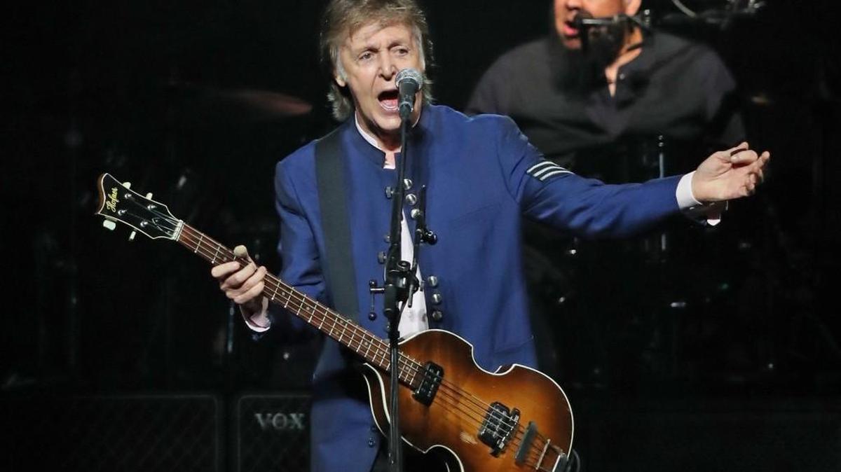 Paul McCartney performing in Miami earlier this month