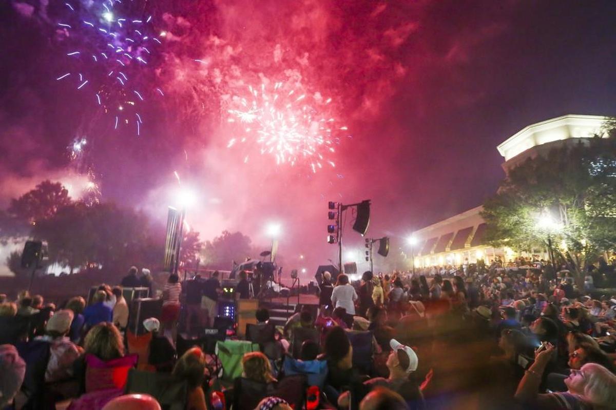 Fireworks, concert at Bradley Fair