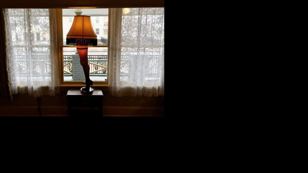 
The famous leg lamp sits in the window of A Christmas Story House in Cleveland. The house was used in the 1983 cult-classic movie “A Christmas Story.”
