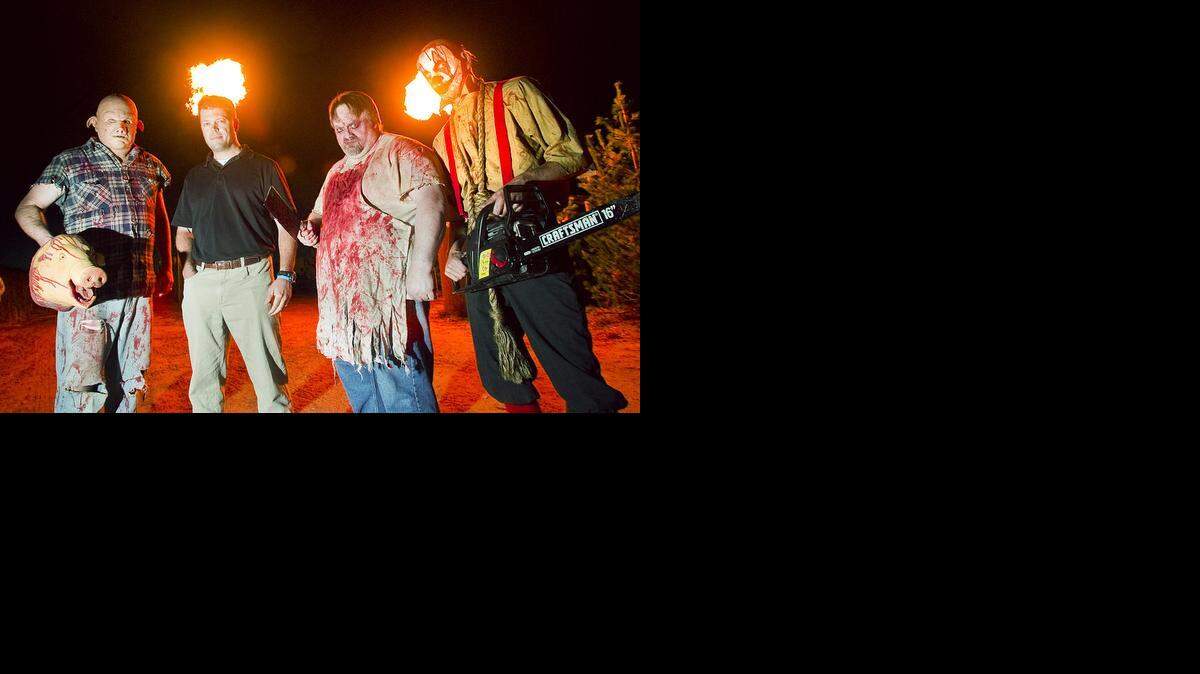 
Field of Screams is staged at the Prairie Pines Christmas Tree Farm, 4055 N. Tyler Road.
