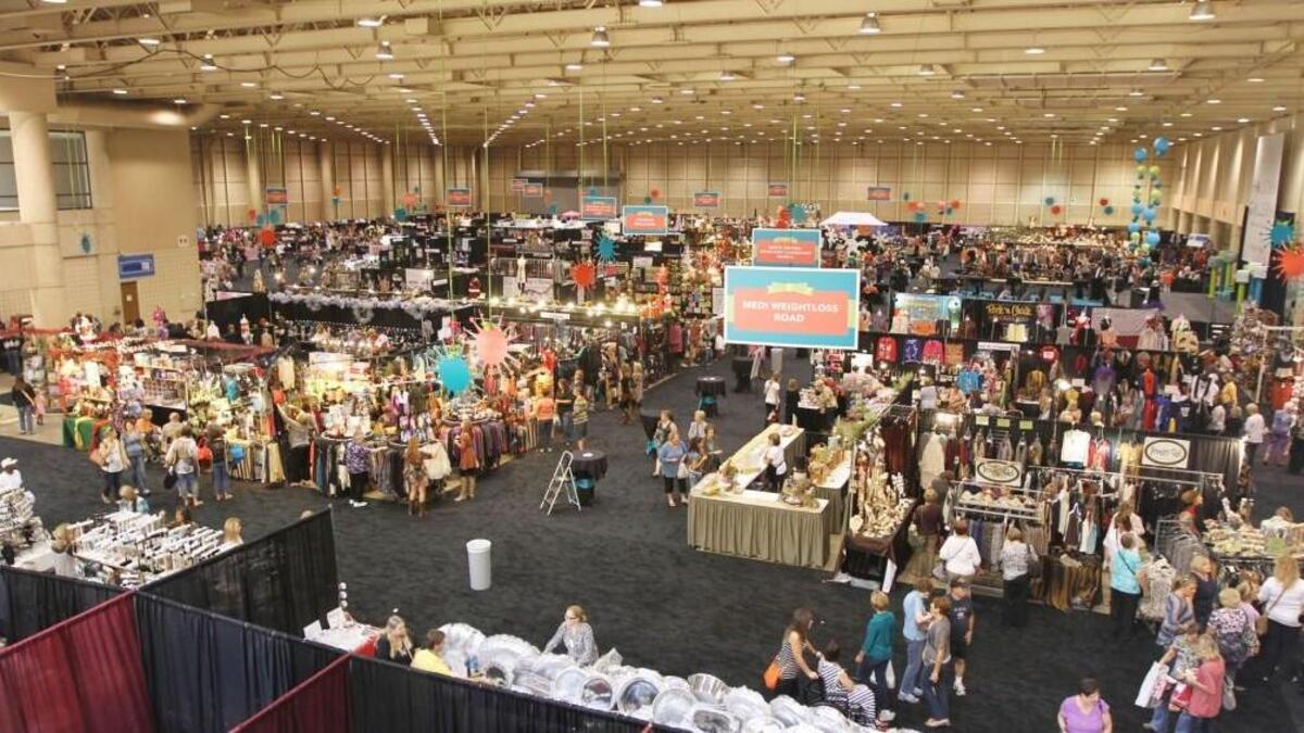 
The Expo Hall at Century II was filled will booths and people attending the 2013 Holiday Galleria. 
