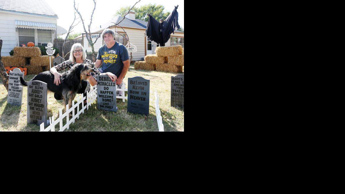
Debbie and Kevin Brown have decorated their front yard for Halloween for 28 years. They will light up their display at 2127 E. Bayley St. on Monday and will keep it open through Halloween. (Oct. 19, 2014)
