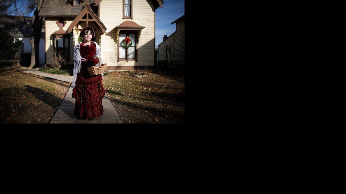 
Cowtown volunteer Mercedes Kanda wears a Victorian-era outfit she made herself. Cowtown will hold their Victorian Christmas event starting this weekend.
