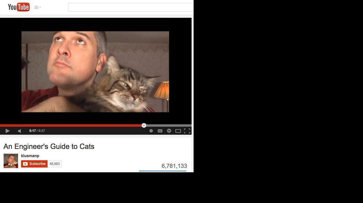 
Wichita’s Paul Klusman and his kitties became YouTube sensations in 2008.

