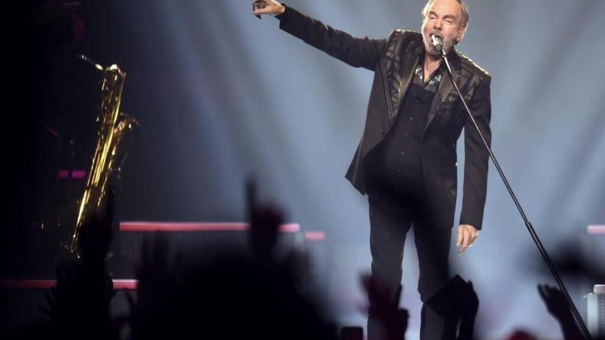 This photo of Neil Diamond performing on his 50th Anniversary tour was taking in April in Fresno, Calif.