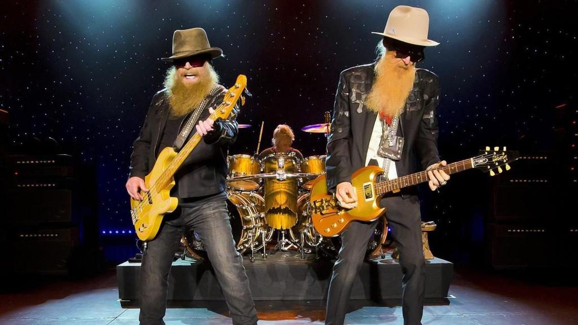 ZZ Top, from left, Dusty Hill, Frank Beard and Billy Gibbons, will perform at Hartman Arena on Saturday.