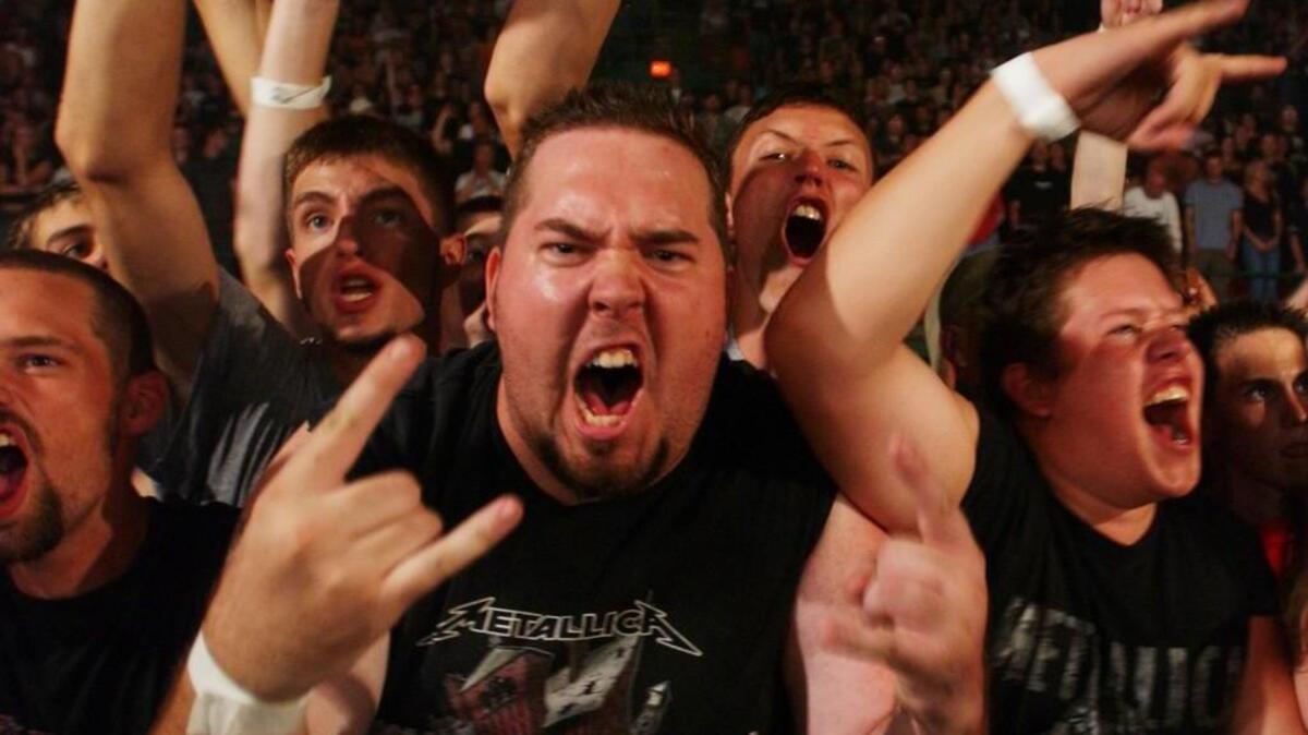 Metallica fans get fired up for the band’s performance at the Kansas Coliseum in 2004. Clues point to the band possibly returning to Wichita.