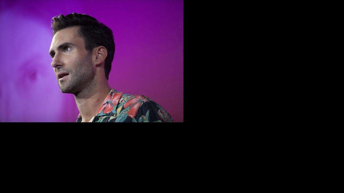 
Adam Levine, from the band Maroon 5, appears onstage at an event in New York on Wednesday (Sept. 3, 2014) 
