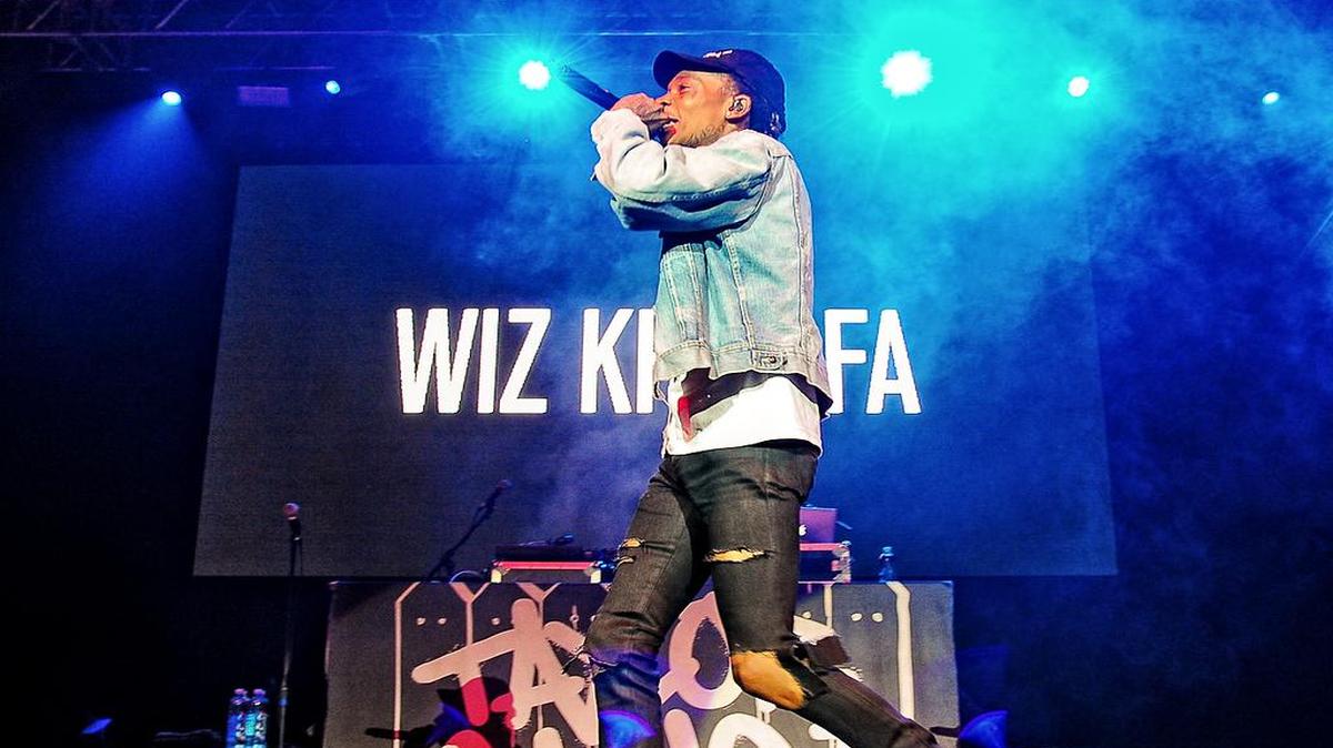 Rapper Wiz Khalifa performed in front of about 4,000 Thursday night at Powerhouse Jam II at Intrust Bank Arena in Wichita.
