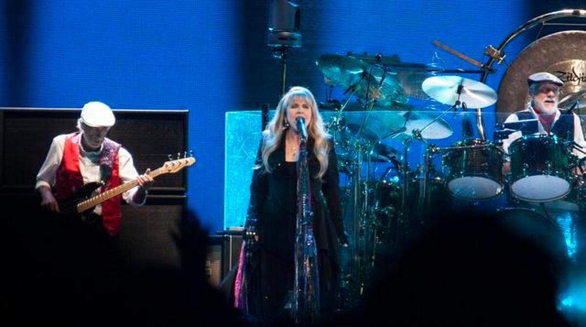 John McVie, (left) Stevie Nicks and Mick Fleetwood, members of Fleetwood Mac, performed Saturday, March 28, 2015 at the Sprint Center.