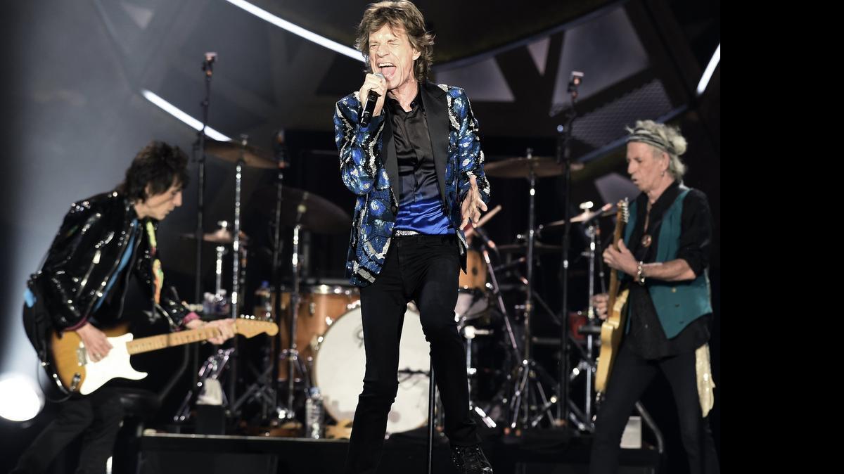 
Mick Jagger and the Rolling Stones performed Saturday night at Arrowhead Stadium.
