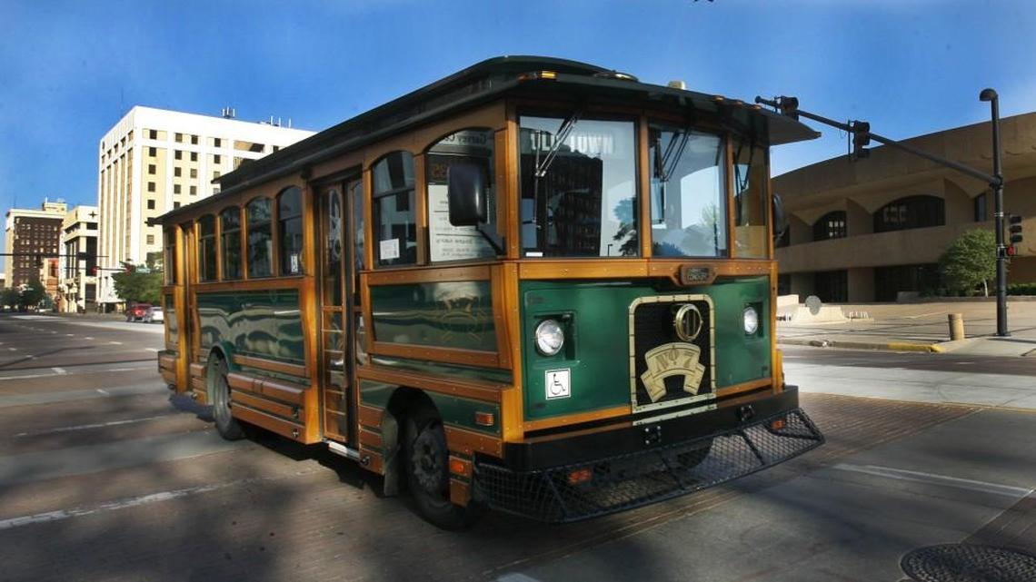 The Q-Line trolley transports people all around Wichita’s city center for free.