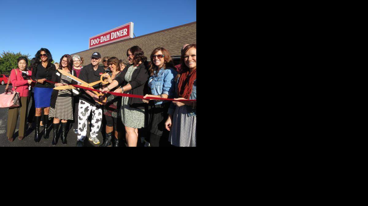 
Patrick and Timirie Shibley at an official ribbon cutting on Wednesday for their Doo-Dah Diner expansion
