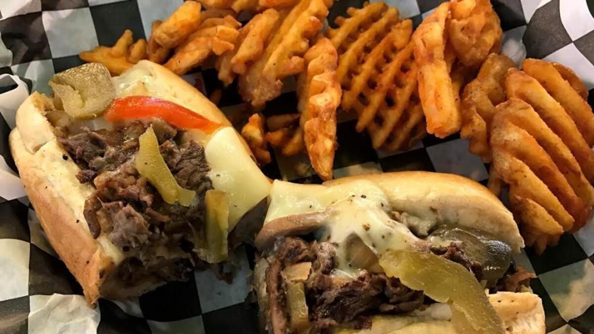 WOW Cheesesteak’s Philly is topped with melted provolone cheese and sweet Italian peppers that come from Philadelphia.