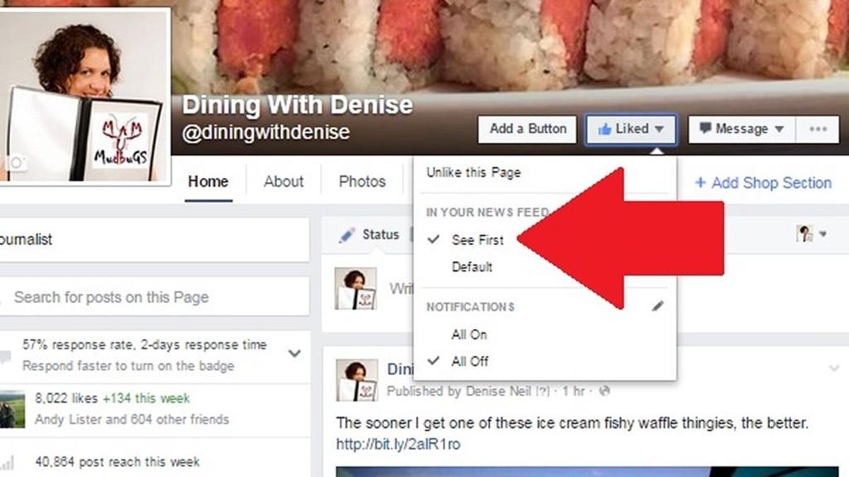 One quick click will help make sure you keep seeing my Dining with Denise Facebook posts.