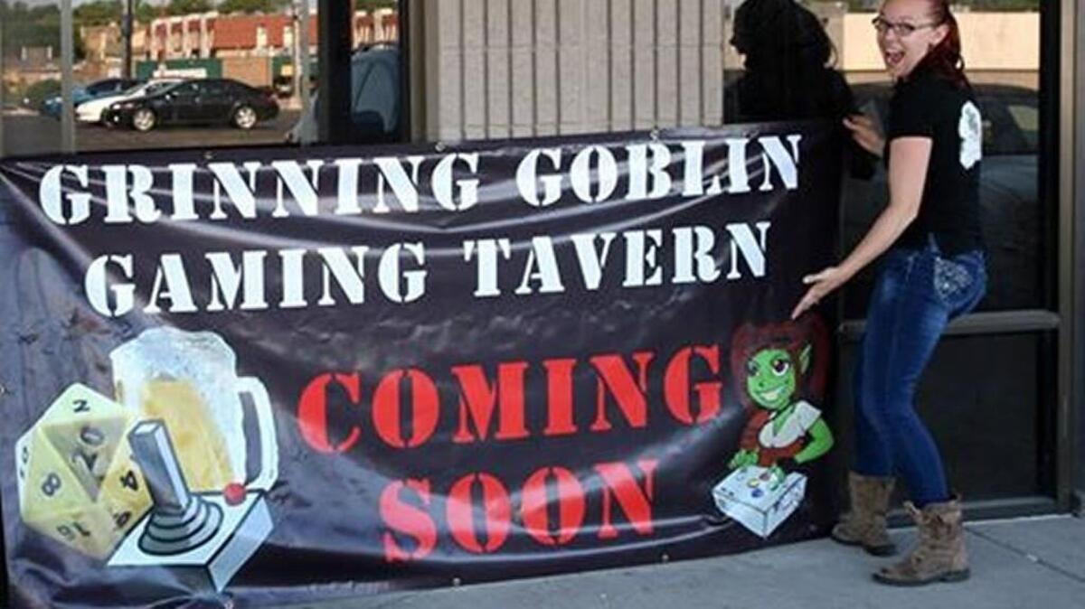 Jennifer Burton and her husband, Patrick Burton, have started construction on a new bar for gamers they hope to open in a few months. It’ll be called Grinning Goblin Gaming Tavern.
