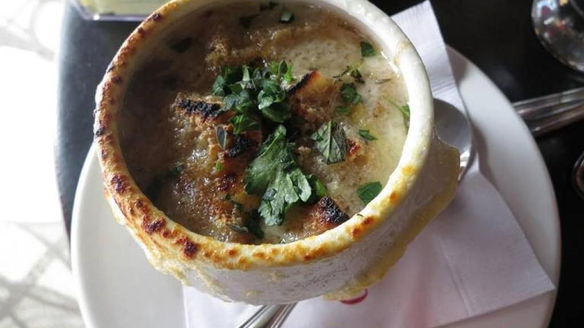 You’re now just a few days away from your reunion with the French onion soup at Georges French Bistro.