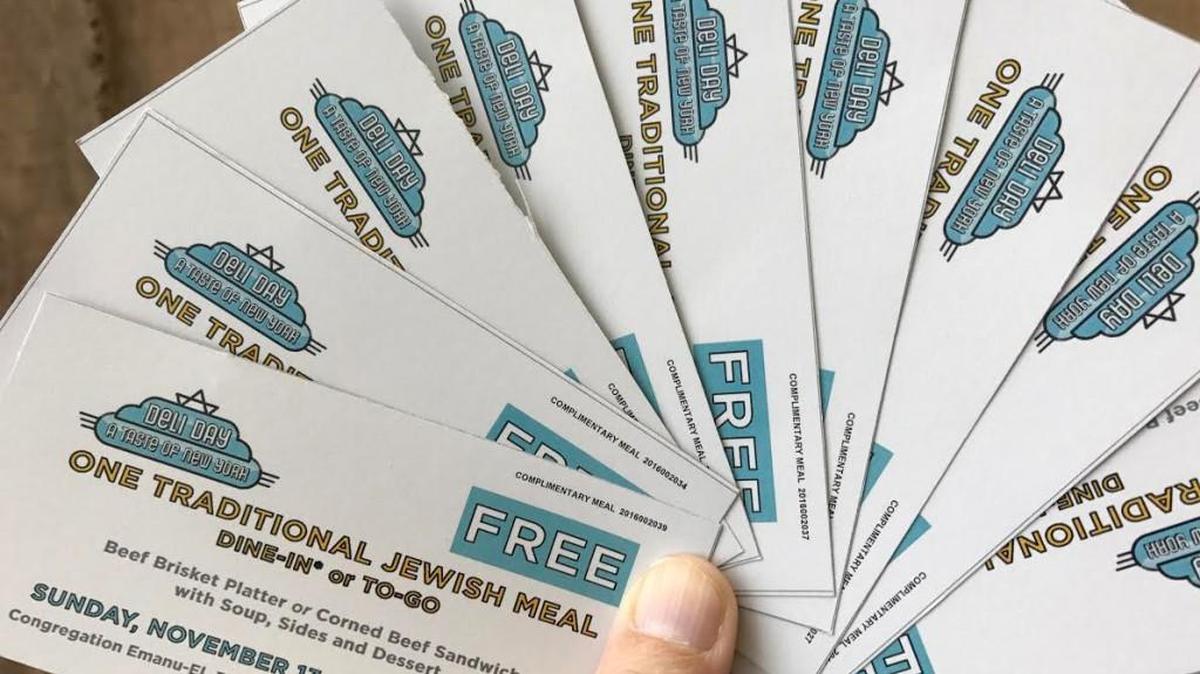I have six pairs of tickets to Sunday’s annual Deli Day to give away.