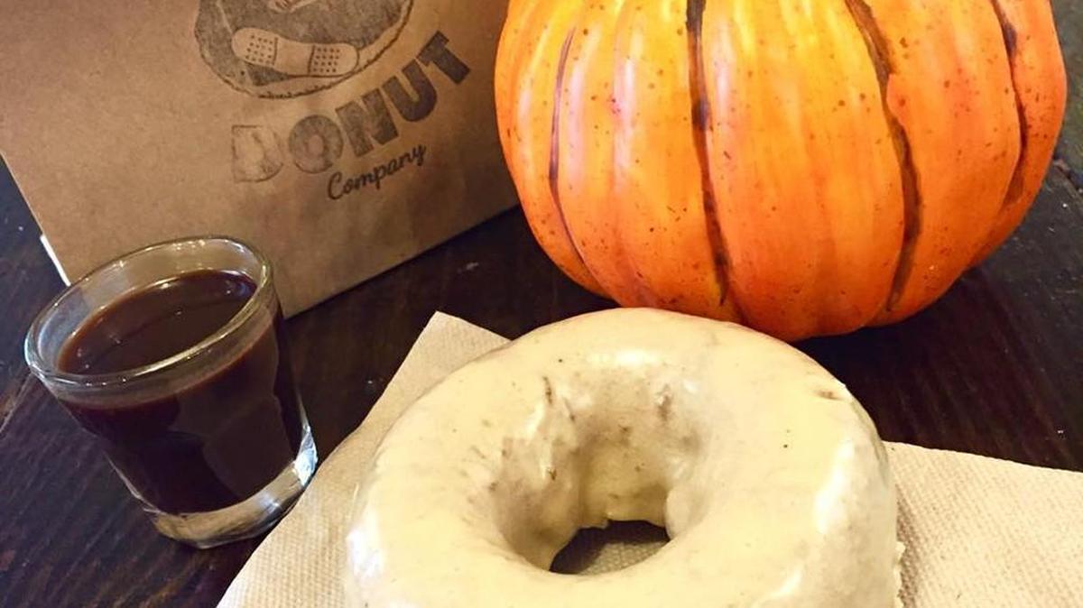 
Hurts Donut is offering a pumpkin spice doughnuts with pumpkin spice latte glaze. 
