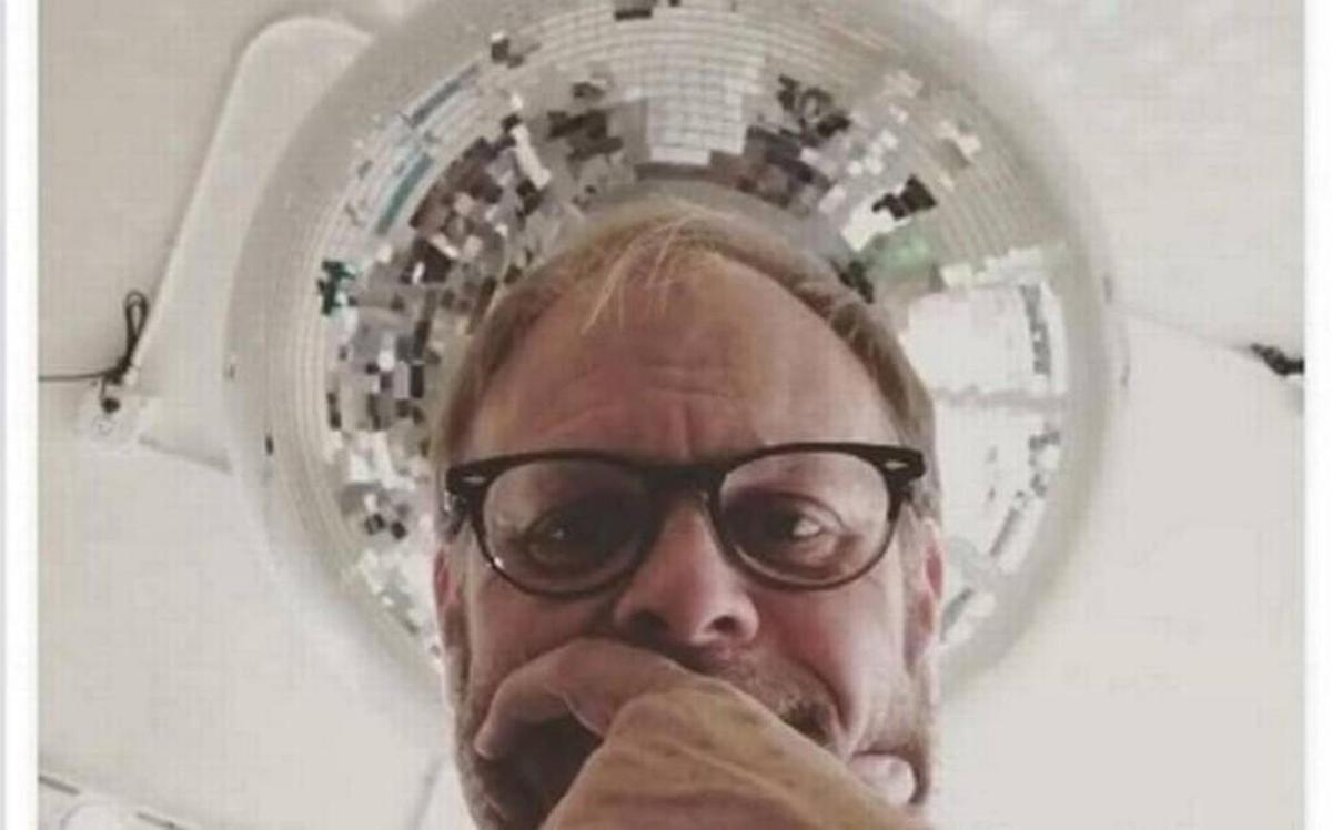 Alton Brown took this selfie when he visited Espresso to Go Go in 2014.