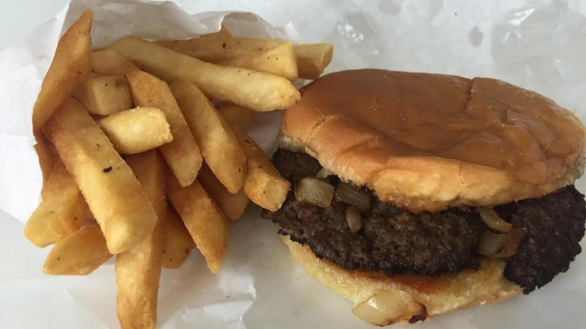 Sport Burger’s burgers are $1.49 and come with pickles and grilled onion.