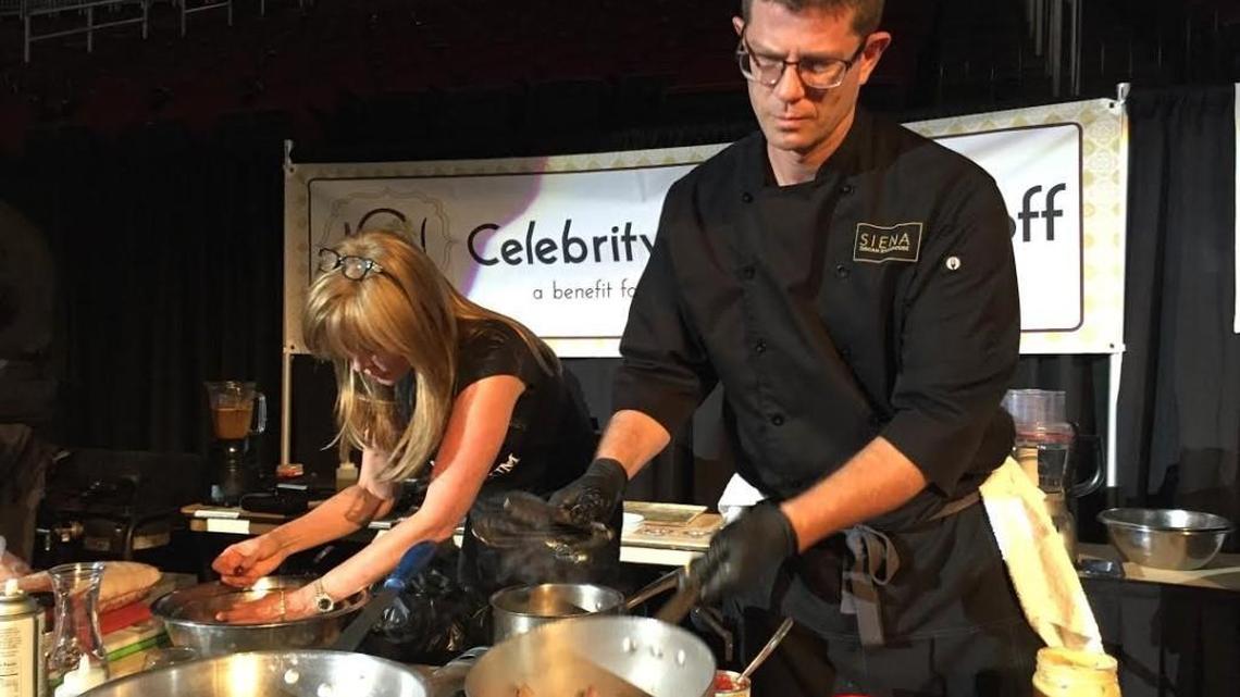Chef Jeremy Wade competes in Tuesday night’s Celebrity Chef Cookoff. He’s about to work his last shift at Siena Tuscan Steakhouse.
