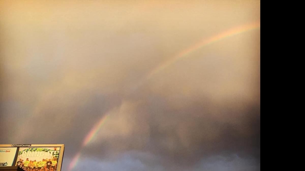 
The rainbow from Verita Coffee Company, 9414 W. Central.
