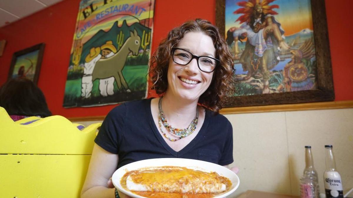 Monarch owner Jennifer Ray loves the smothered pork burrito from El Patio.