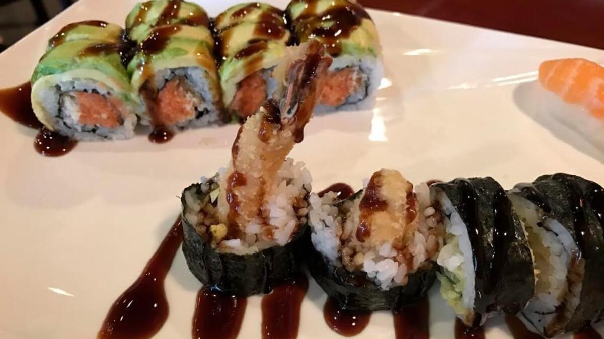 Two of the rolls I sampled from the Mizu all-you-can-eat menu