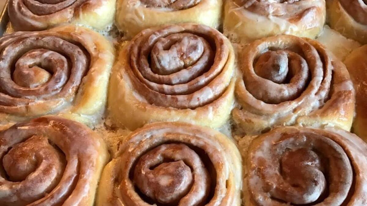 Kim Love’s cinnamon rolls are raised three times, which she says contributes to their airy goodness.