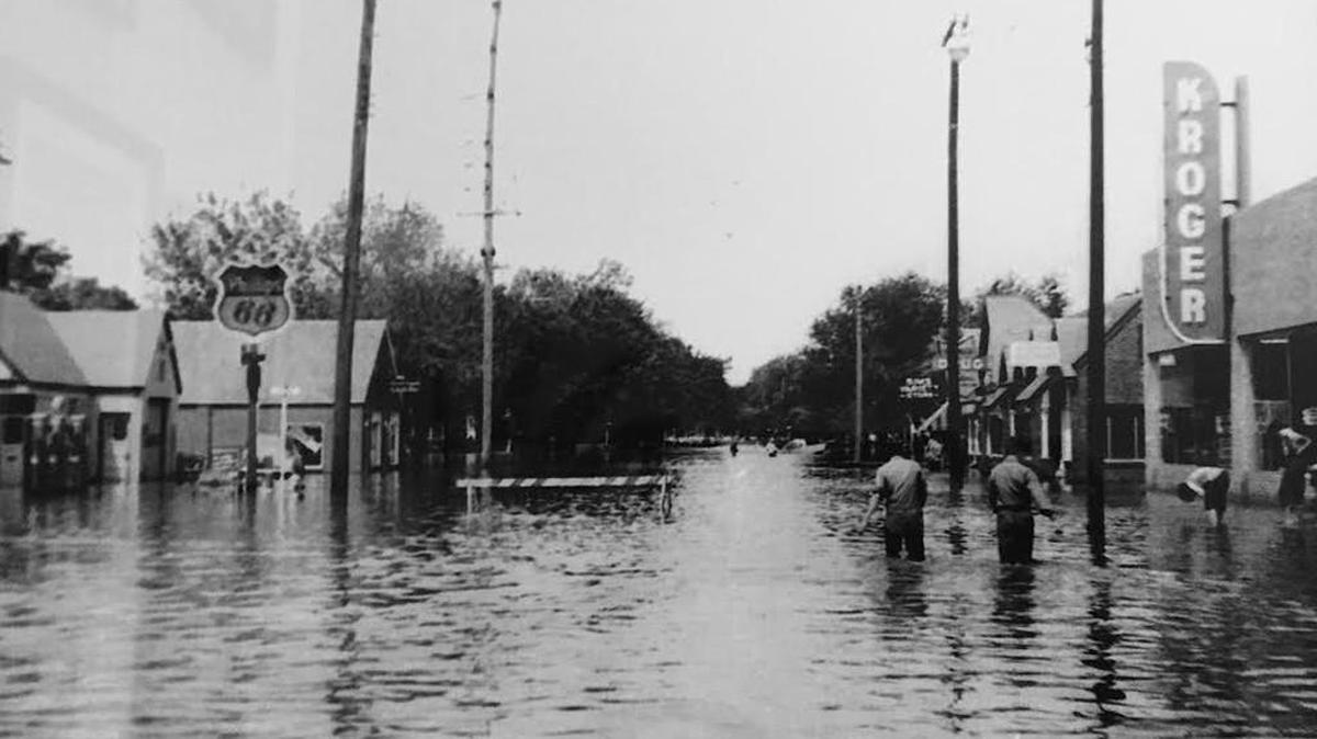 The space that holds Riverside Cafe was prone to flooding before the Big Ditch was finished in 1959.