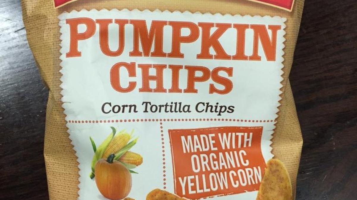 Garden of Eatin’ Pumpkin Chips are for sale at Whole Foods in Wichita.