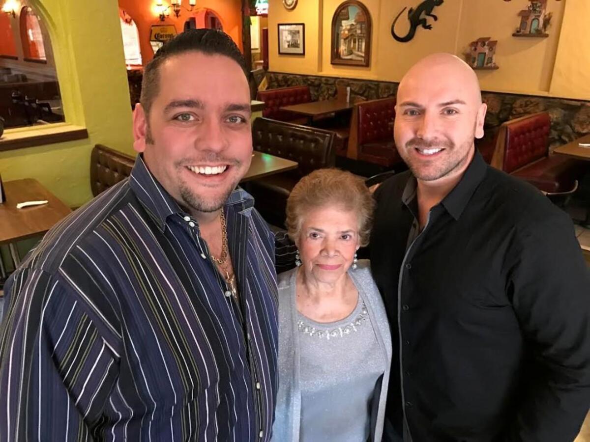 Today, Felipe’s flagship restaurant and the newest one at 119th and Maple are run by founder Felipe Lujano Sr.’s wife and sons: from left, Poncho Lujano, Lucia Lujano and Felipe Lujano Jr.