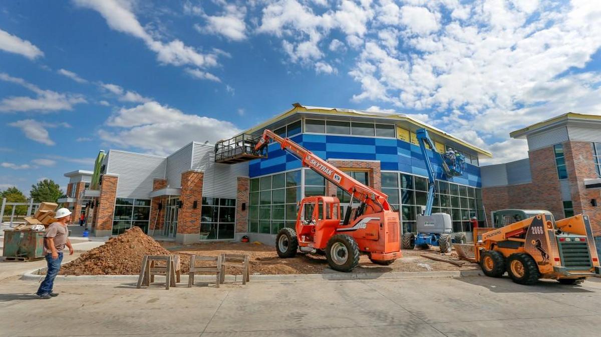 The colorful new Tyler Pointe development at 13th and Tyler will be home to four new restaurants by Christmas.