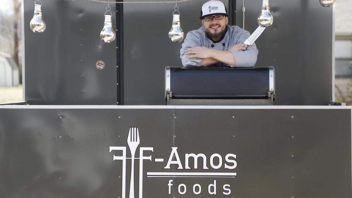 Kevin Amos and some partners have just opened Famos Foods, a new food truck.