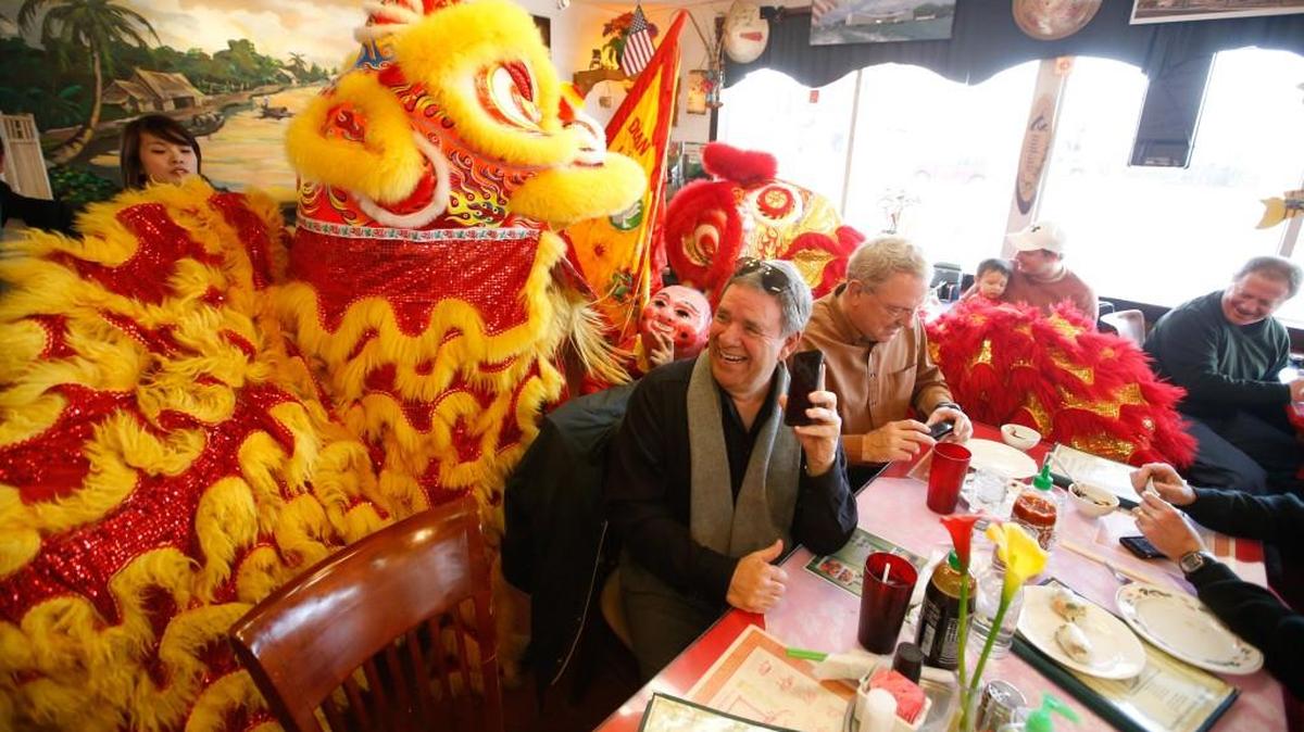 Saigon Restaurant will celebrate the Lunar New Year with lion dancers on Saturday.