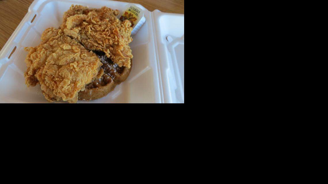 
The chicken and waffles at Krispy’s are a sweet-and-savory treat.
