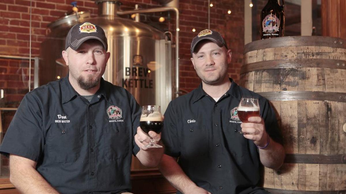 Longtime River City Brewing Co. head brewer Dan Norton, left, and owner Chris Arnold, pose for a portrait in 2013. The two wrote emotional farewell posts to each other on Facebook on Tuesday, Norton's last day before he leaves to open his own brewery.