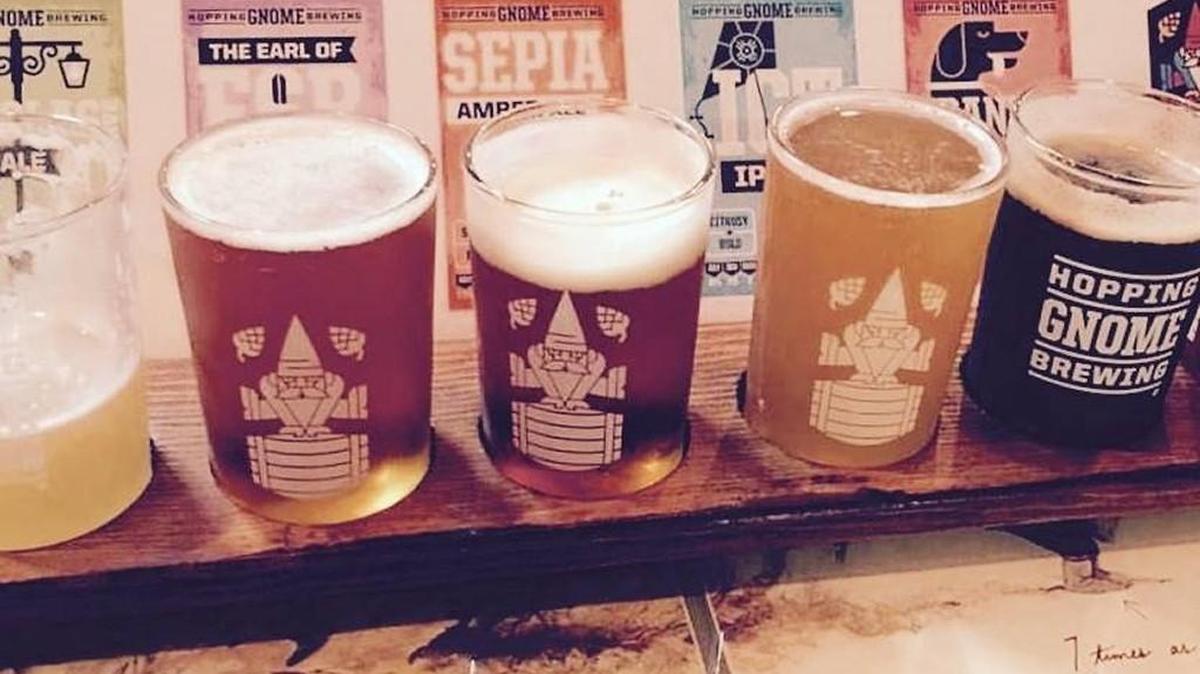 Hopping Gnome Brewing will pair six of its beers with Kernel’s Popcorn Express popcorn at an event on Thursday.
