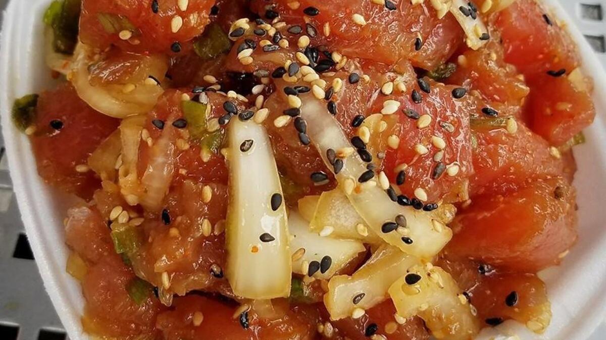 Tuna poke is a top seller at Noble House Hawaiian Plate Lunch.