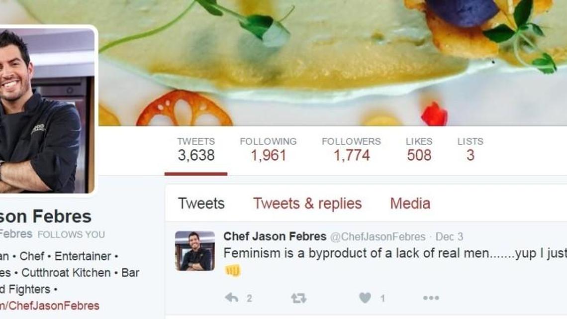 Chef Jason Febres stirred up controversy on social media with posts on Friday – posts he said were misunderstood.
