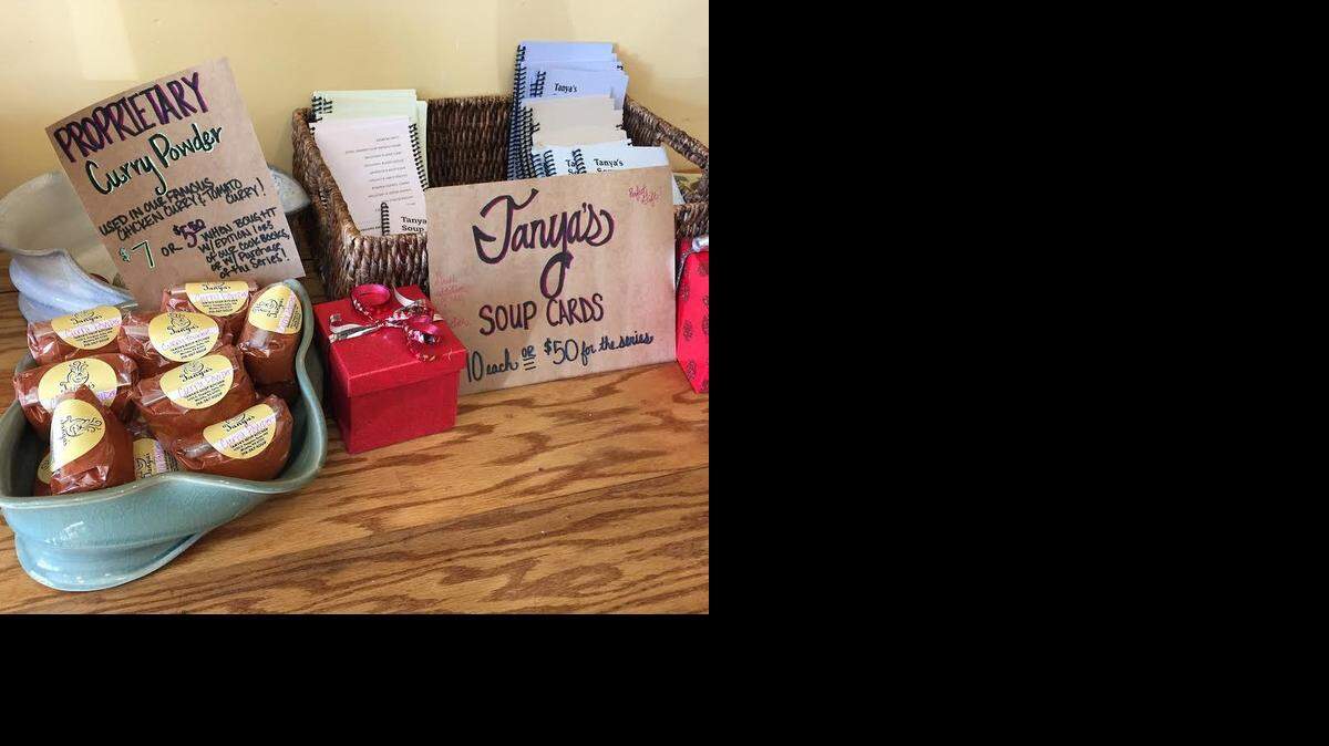
Tanya’s Soup Kitchen has recipe cards and a curry blend for sale at the restaurant at 1725 E. Douglas.

