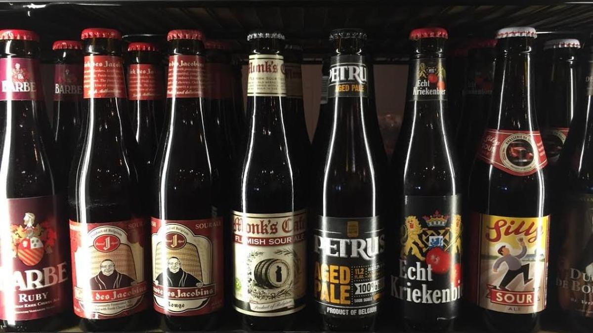 Goebel Liquor has a shelf in its single-bottle section dedicated to sour beers.