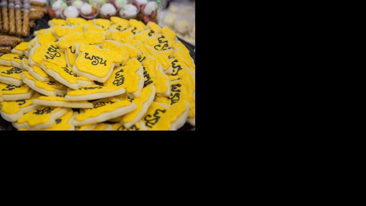 
Sweetly Scrumptious bakery at 6476 E. Central is selling Shocker jersey cookies and more.
