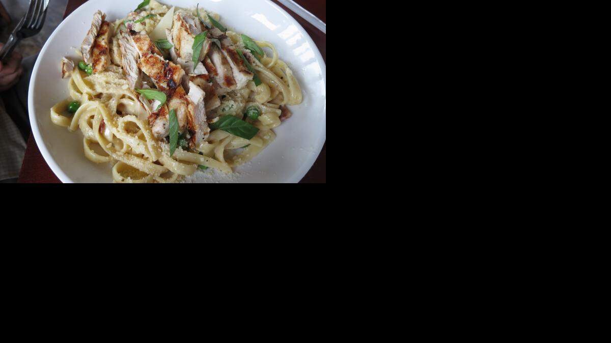 
The Carbonara at Albero Cafe has a silky cream sauce that has hints of nutmeg.

