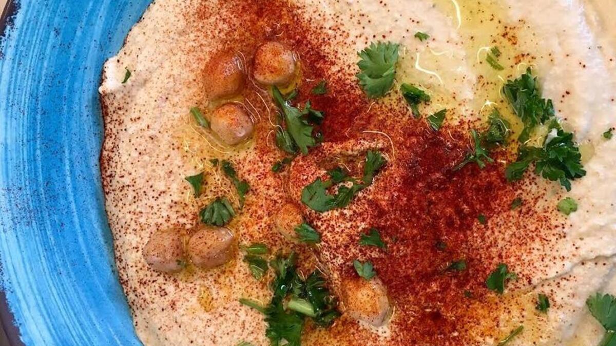 Meddys hummus is creamy and lemony with lots of garlic.